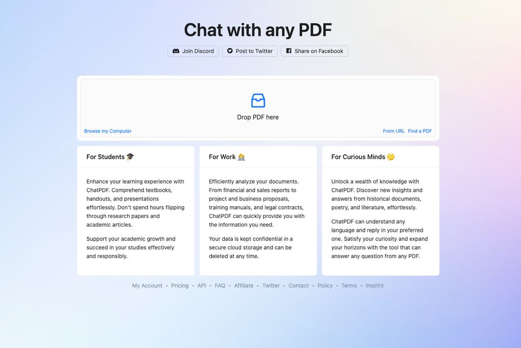 ai chat pdf tool