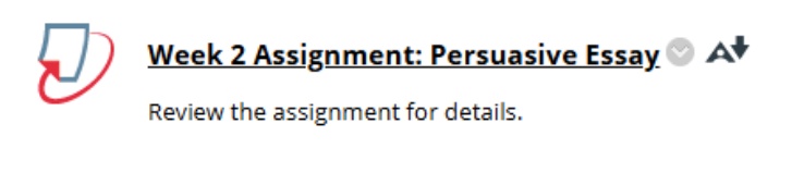 access the assignment