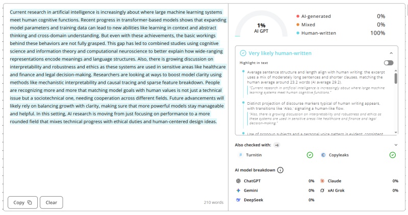 Humanize AI humanized text score