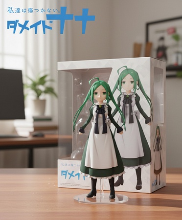 anime maid figure in green outfit