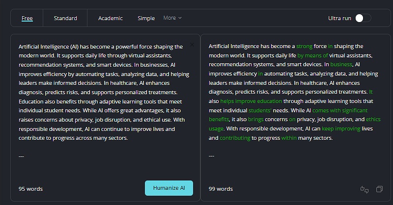 can turnitin detect humanize ai