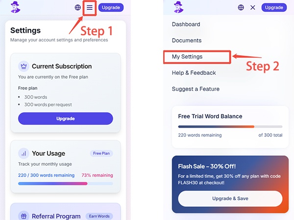 cancel walter writes ai subscription on phone