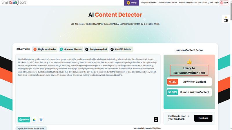 chatgpt ai content detection result