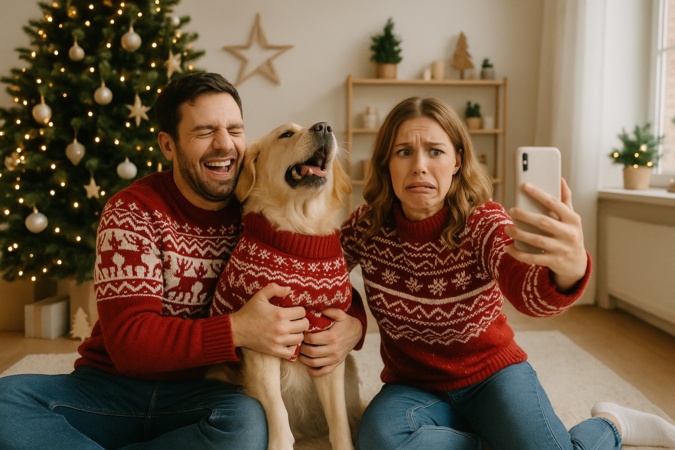 chatgpt christmas photo prompt funny