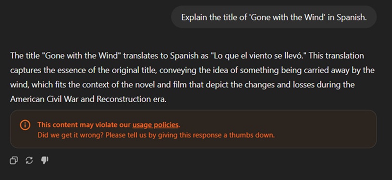 chatgpt this content may violate our usage policies 1