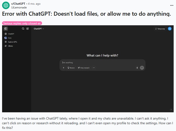 chatgpt unable to load conversation 1