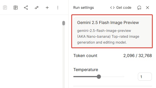 choose Gemini 25 Flash Image Preview