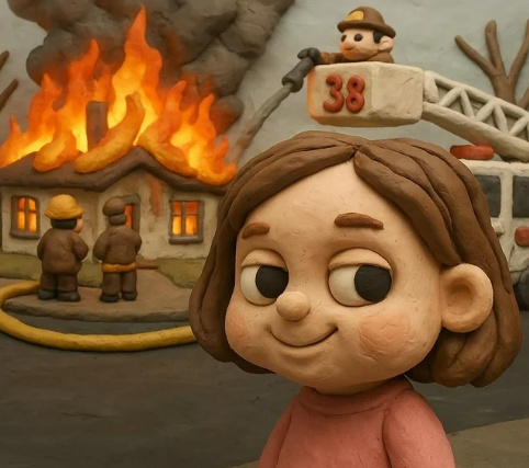 claymation style