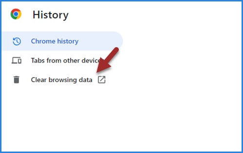 clear browsing data