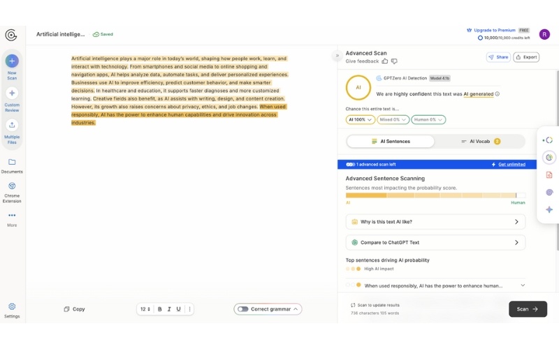 content detected as ai written