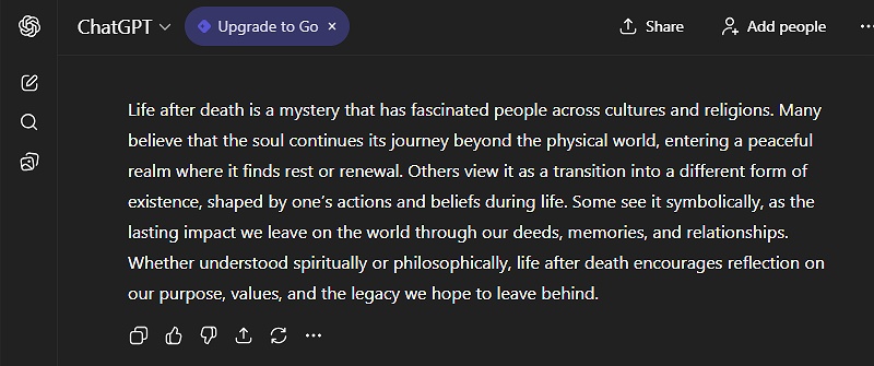 content from chatgpt