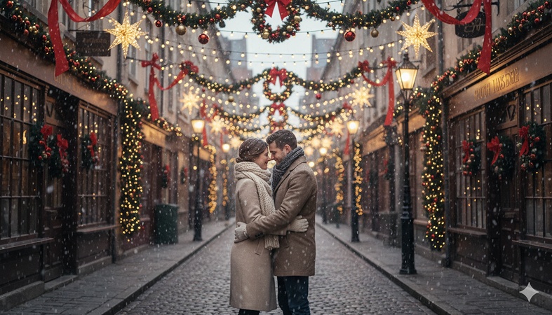 gemini ai christmas photo prompt for couple 1