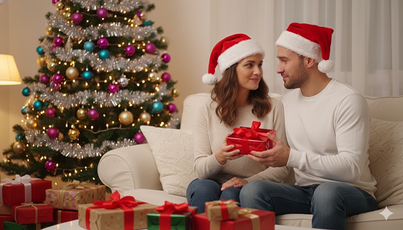 gemini ai christmas photo prompt for couple 10