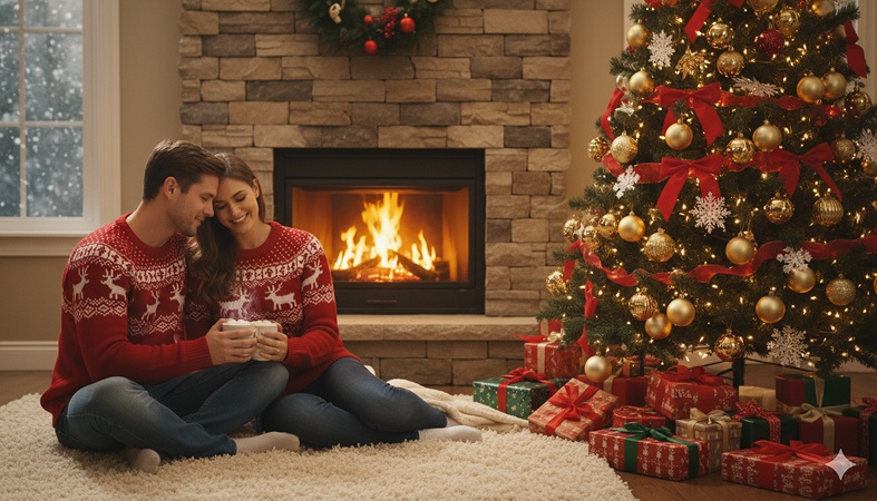gemini ai christmas photo prompt for couple 2