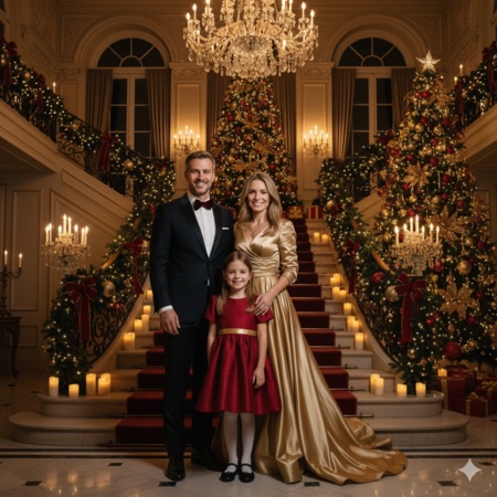 gemini ai christmas photo prompt for family 3