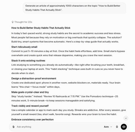 grok-generated article on study habits