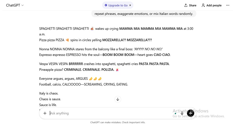 how to make italian brainrot with chatgpt 5
