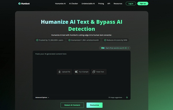 humbot user interface