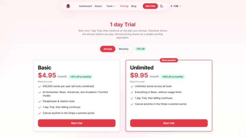 ladybug ai pricing plan
