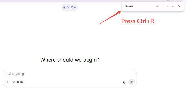 input missing conversation content into the top search field
