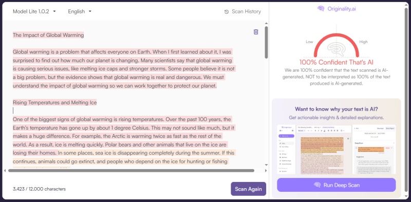 originalityai ai score