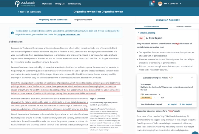 packback ai risk report