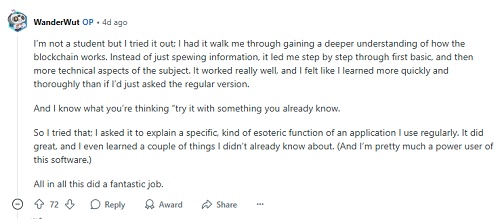 reddit user good reviews to study mode