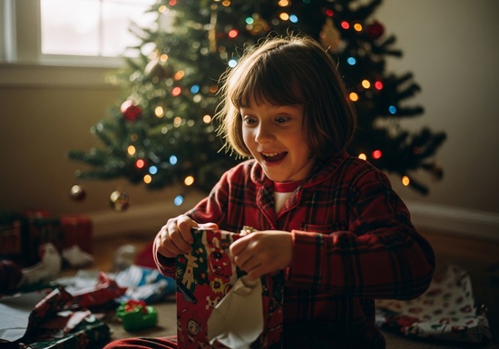 Retro 90s Christmas morning
