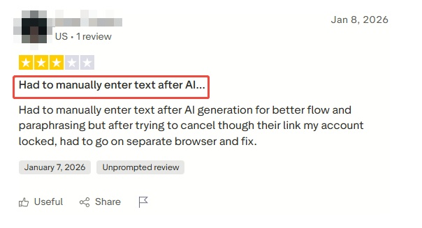 review on trustpilot one