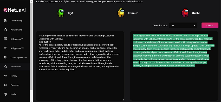 review results in netus