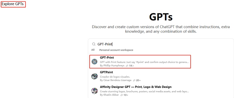 search gpt-print in gpts