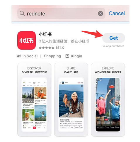 search rednote and download it
