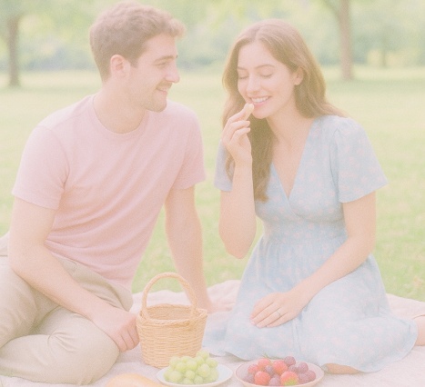 soft picnic couple