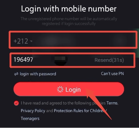 input number to install Xiaohongshu Rednote Tiktok