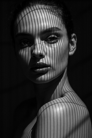 Striped Lighting Portrait