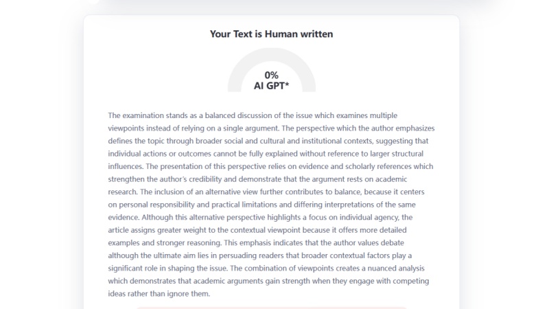 Test Against ZeroGPT