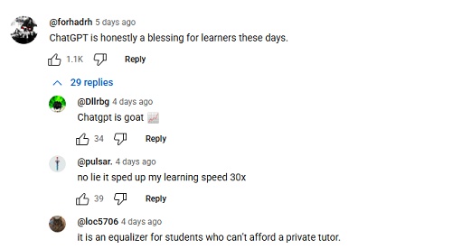 youtube user good reviews to study mode