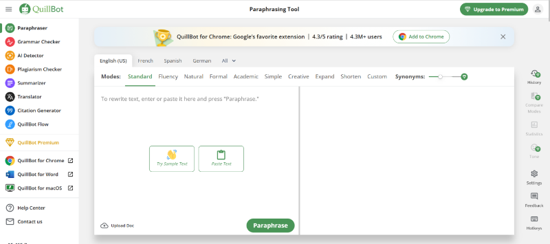 QuillBot es una alternativa a Rewritify AI