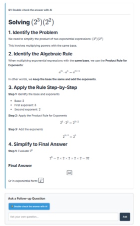 ask follow up questions on mathpapa