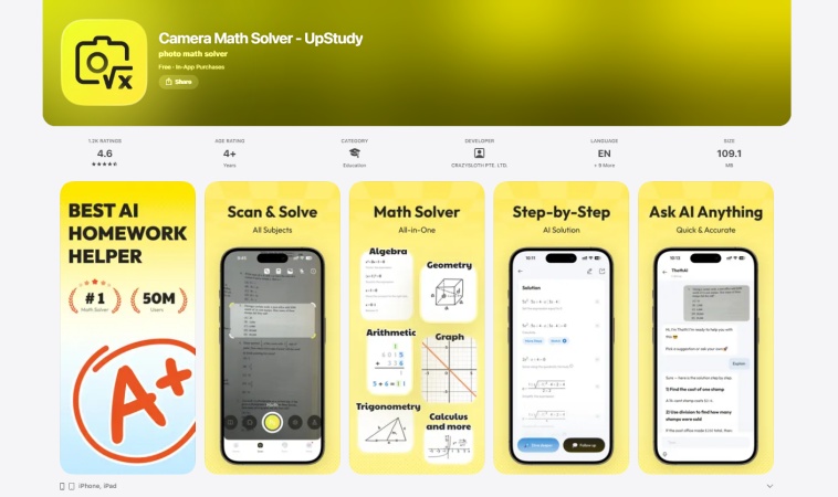 cameramath apple app store review