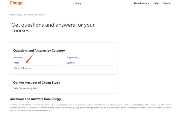 chegg questions library
