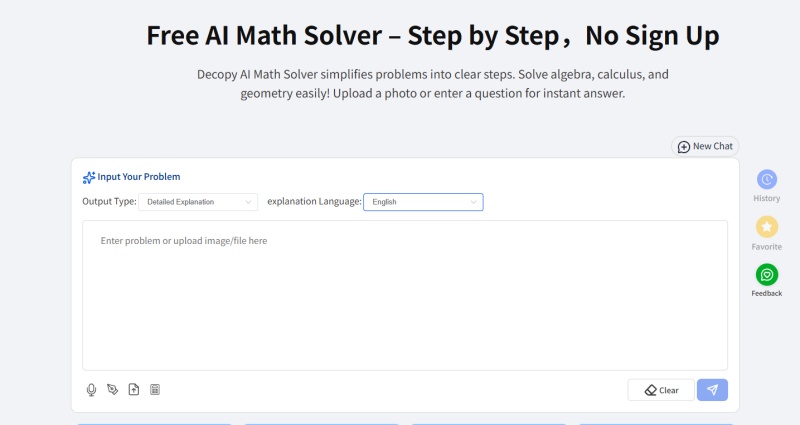 Decopy AI Math Solver overview