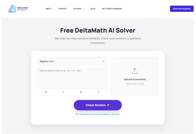 deltamath solver overview