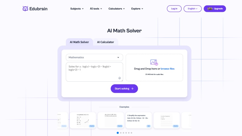 EduBrain AI Math Solver overview