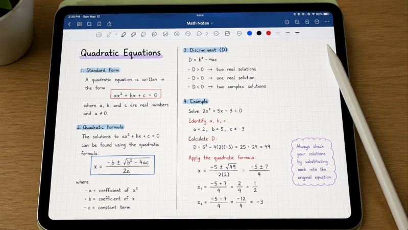 How to Take Math Notes on iPad