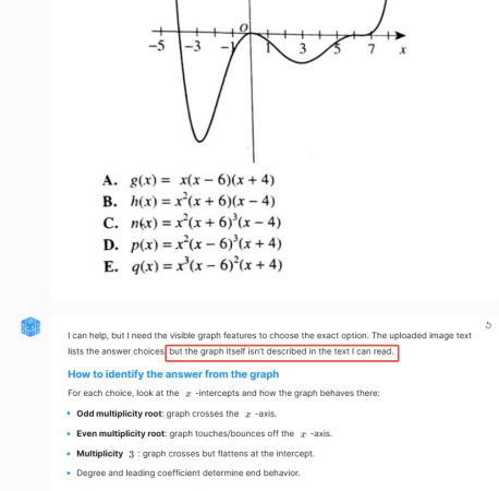 mathos AI solve graph question