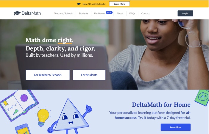 official DeltaMath platform overview