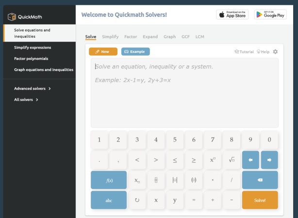 QuickMath overview