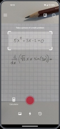 Scan Math Problem with photomath