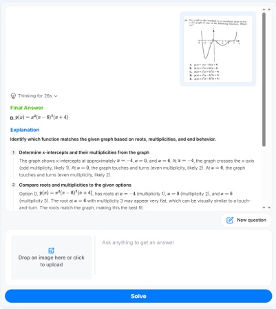 Solvely AI solve graph question